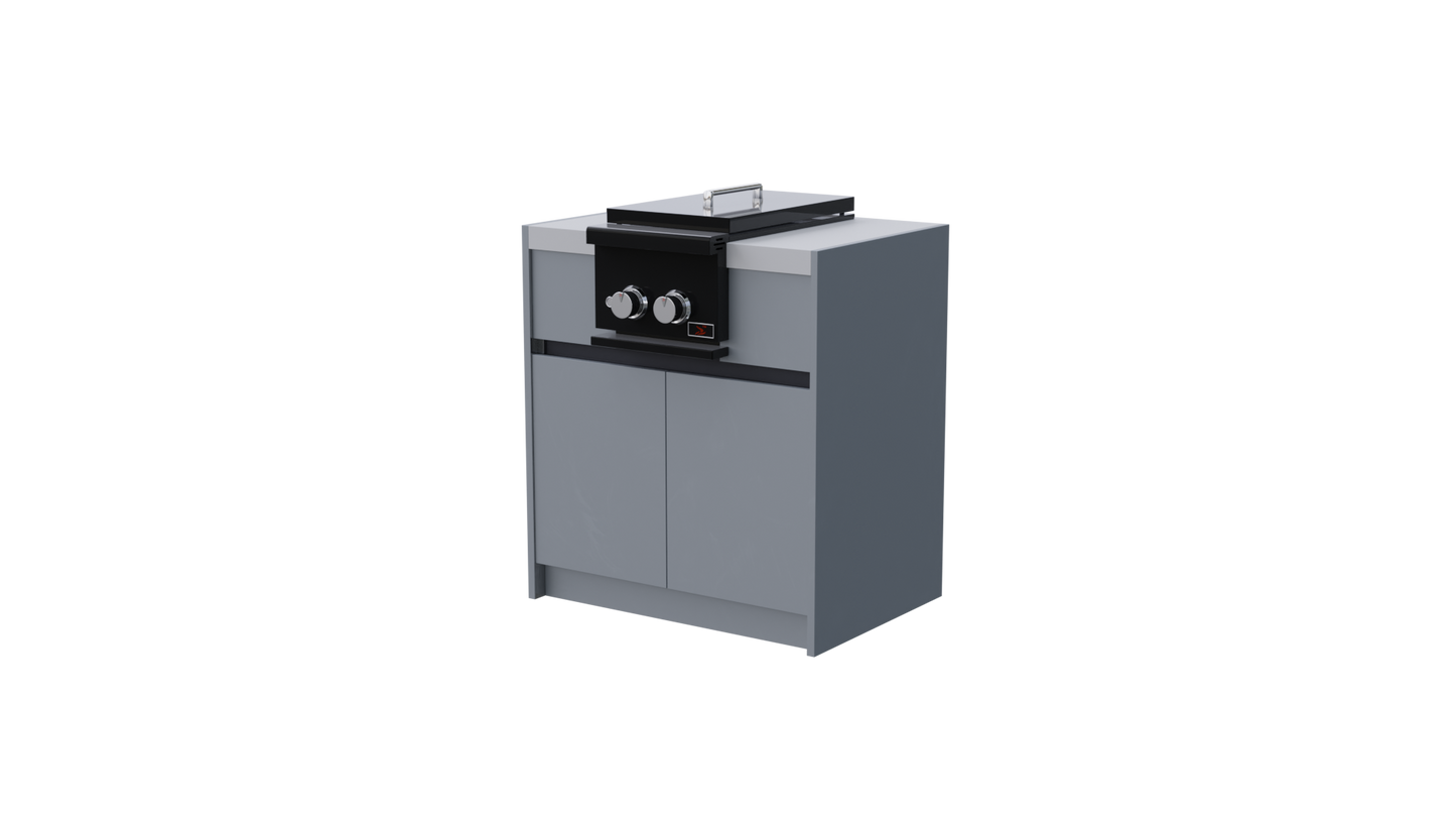 Black Side Burner Unit Grey