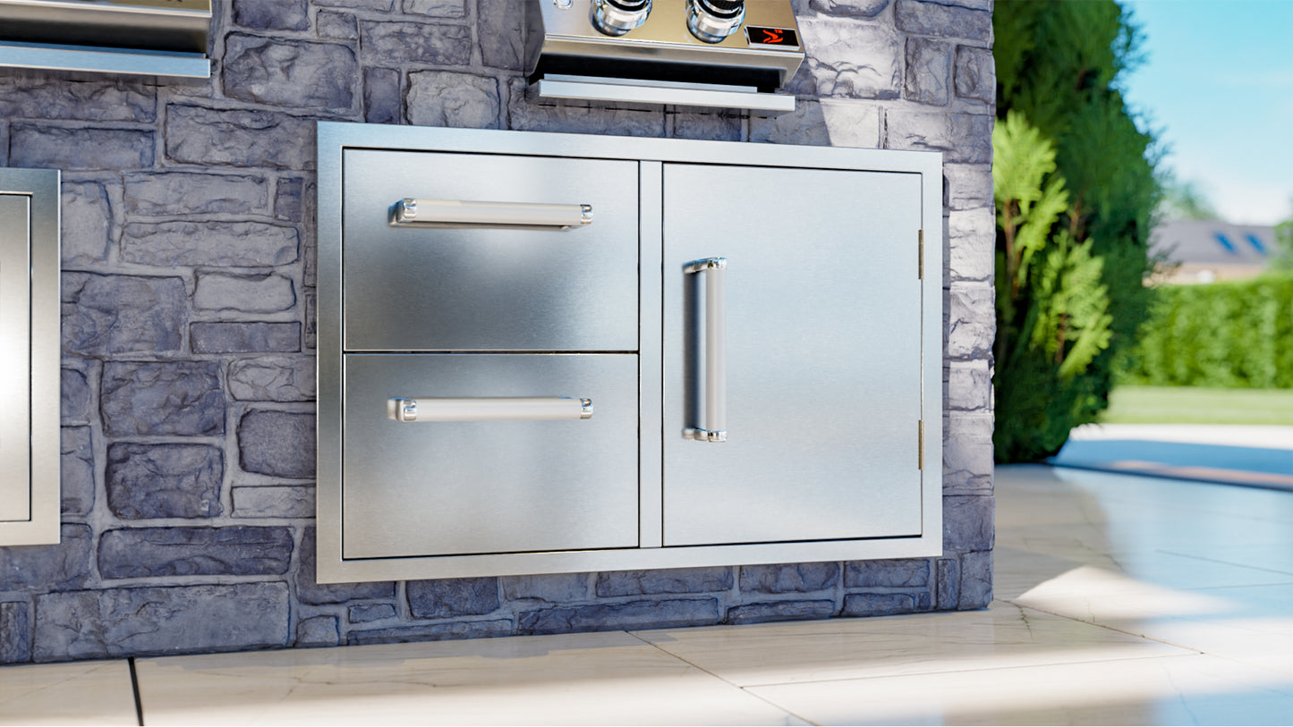 Whistler Burford Built-in Double Drawer & Single Door unit