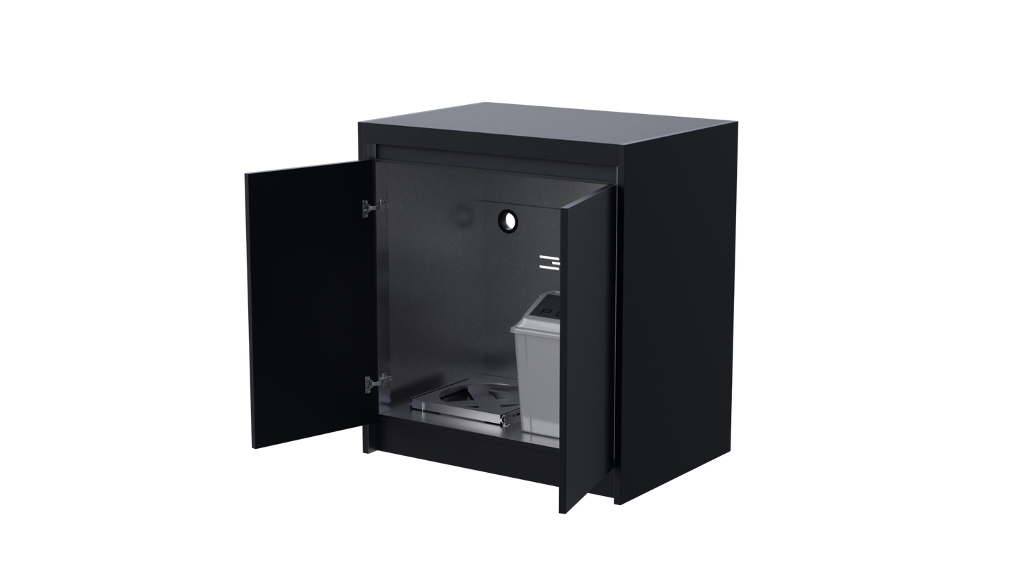 Gas Bottle Unit Open Black