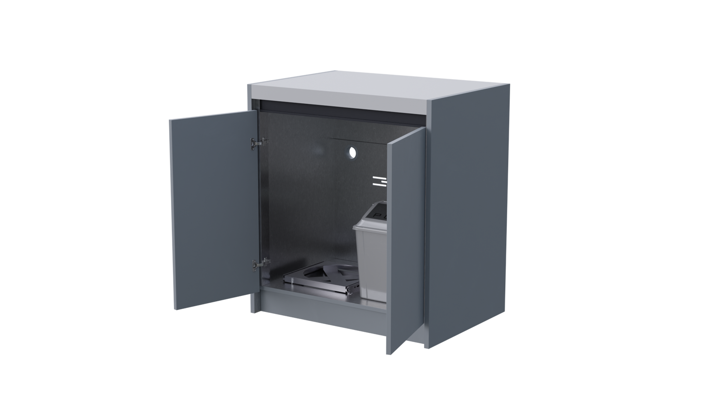 Gas Bottle Unit Open Grey
